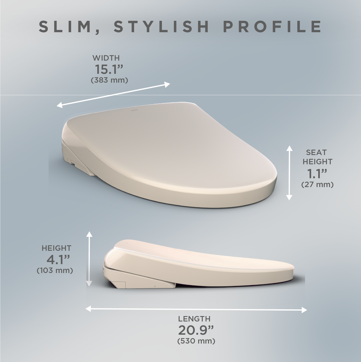 S7A WASHLET® Electronic Bidet Toilet Seat with EWATER+® Bowl and Wand Cleaning, Auto Open and Close Contemporary Lid, Elongated, Sedona Beige