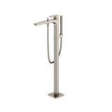 GE Single-Handle Free Standing Tub Filler with Handshower, Brushed Nickel