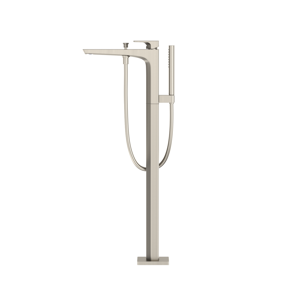 GE Single-Handle Free Standing Tub Filler with Handshower, Brushed Nickel