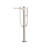 GE Single-Handle Free Standing Tub Filler with Handshower, Brushed Nickel
