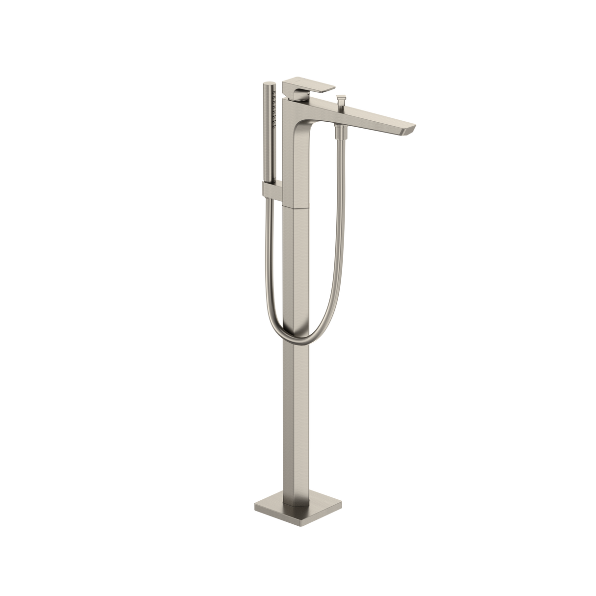 GE Single-Handle Free Standing Tub Filler with Handshower, Brushed Nickel