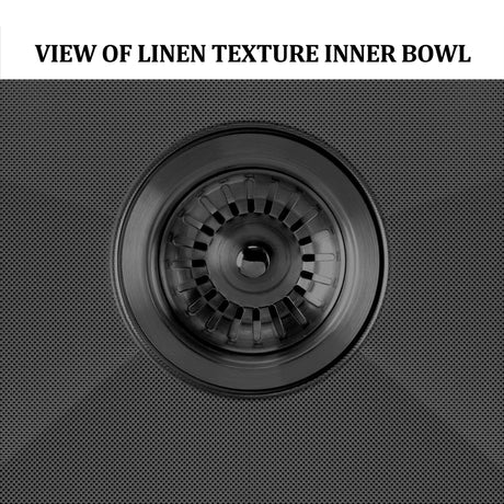Noah Plus 16 gauge Single Bowl Linen Textured Dual-Mount Sink Set