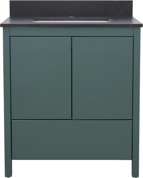 Hanleigh 30 in. Vanity with Slab Doors in Warm Willow