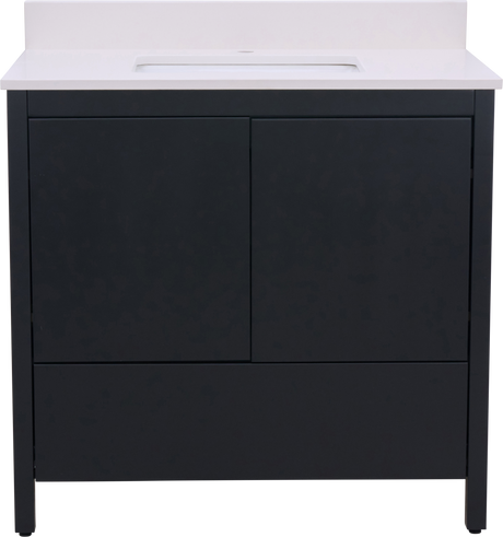 Hanleigh 36 in. Vanity with Slab Doors in Dark Horse