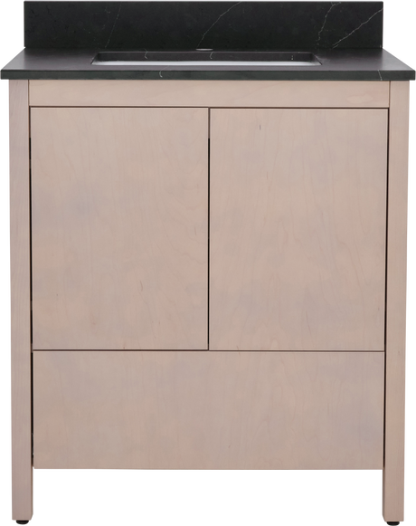 Hanleigh 30 in. Vanity with Slab Doors in Washed Maple