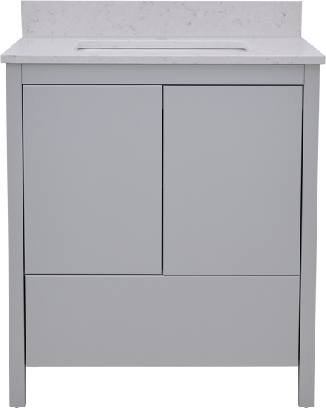 Hanleigh 30 in. Vanity with Slab Doors in Perfect Grey