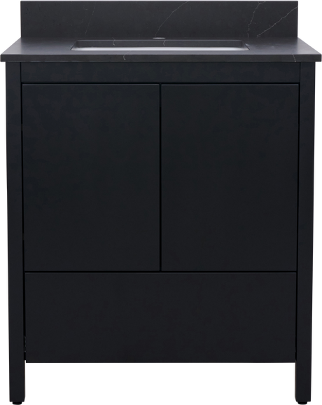Hanleigh 30 in. Vanity with Slab Doors in Dark Horse