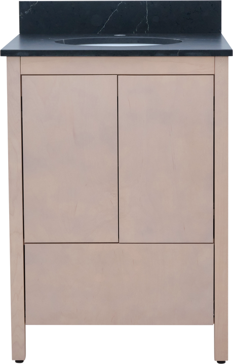 Hanleigh 24 in. Vanity with Slab Doors in Washed Maple
