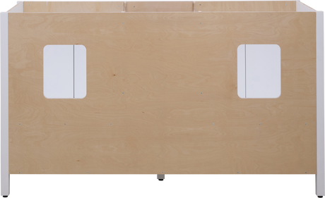 Hanleigh 60 in. Vanity with Shaker Doors in Delicate White
