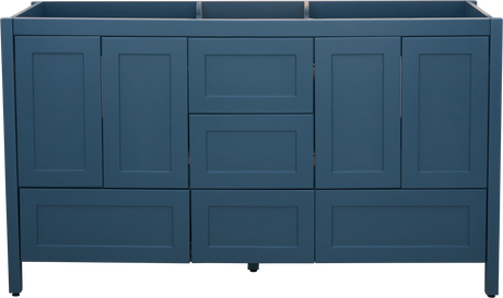 Hanleigh 60 in. Vanity with Shaker Doors in Harbor Teal