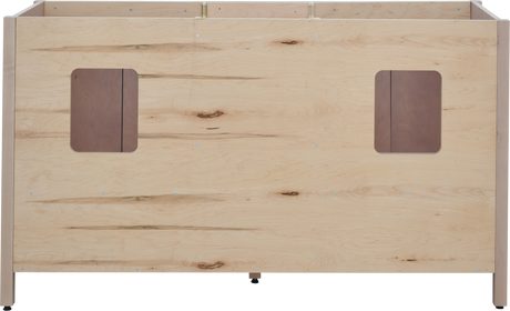 Hanleigh 60 in. Vanity with Slab Doors in Washed Maple