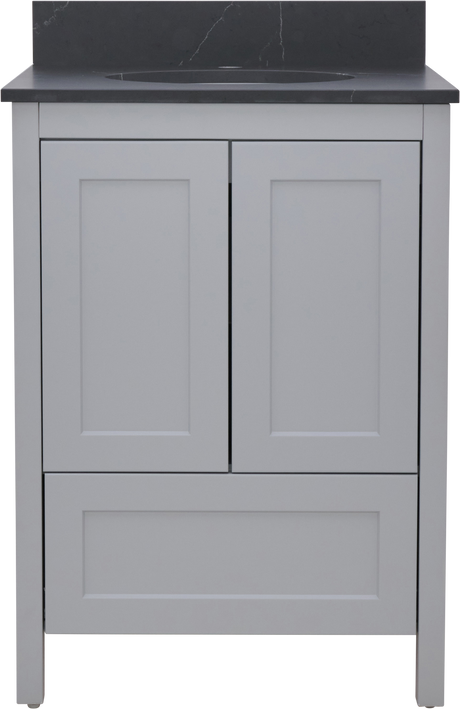 Hanleigh 24 in. Vanity with Shaker Doors in Perfect Grey