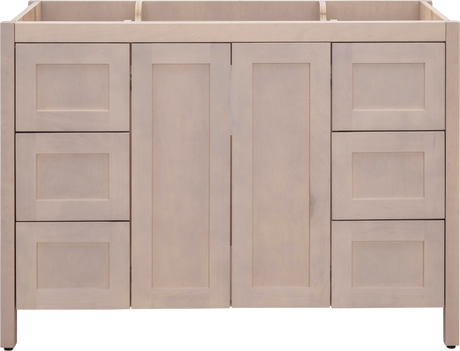 Hanleigh 48 in. Vanity with Shaker Doors in Washed Maple