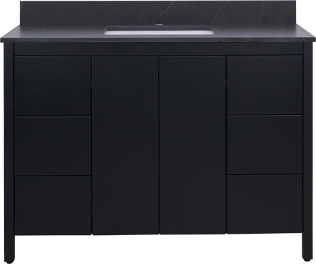Hanleigh 48 in. Vanity with Slab Doors in Dark Horse