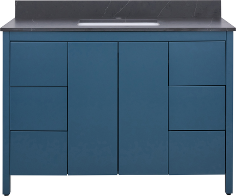 Hanleigh 48 in. Vanity with Slab Doors in Harbor Teal
