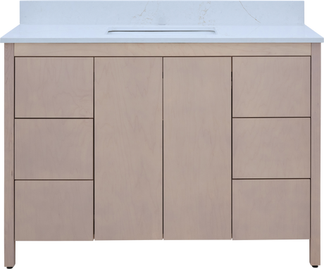 Hanleigh 48 in. Vanity with Slab Doors in Washed Maple