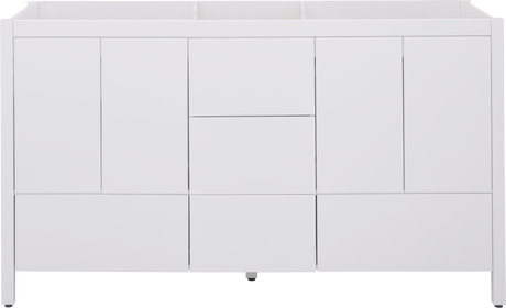 Hanleigh 60 in. Vanity with Slab Doors in Delicate White
