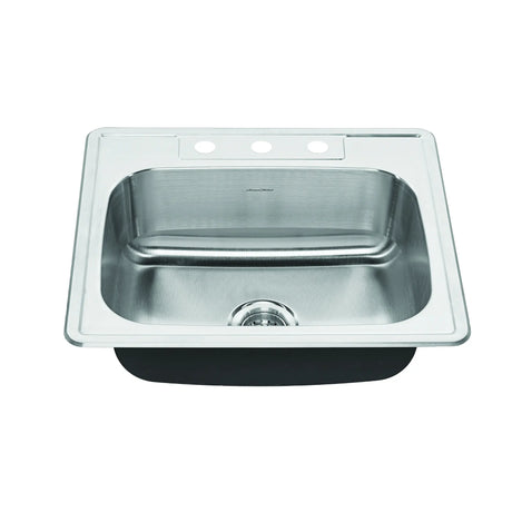 COLONY SB TPMT 20G SS SINK 3HOLE W/DRAIN