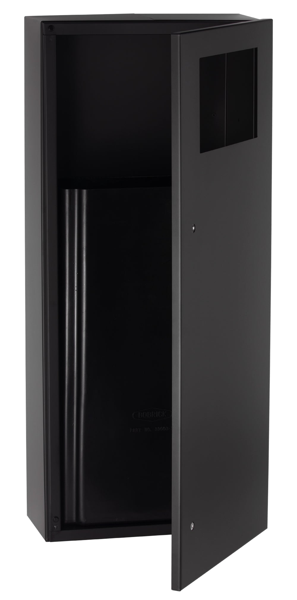 Surface-Mounted Waste Receptacle, Matte Black