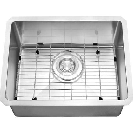 19 in. Micro Radius Single Bowl Undermount Rectangle 16 Ga. Stainless Steel Bar Sink